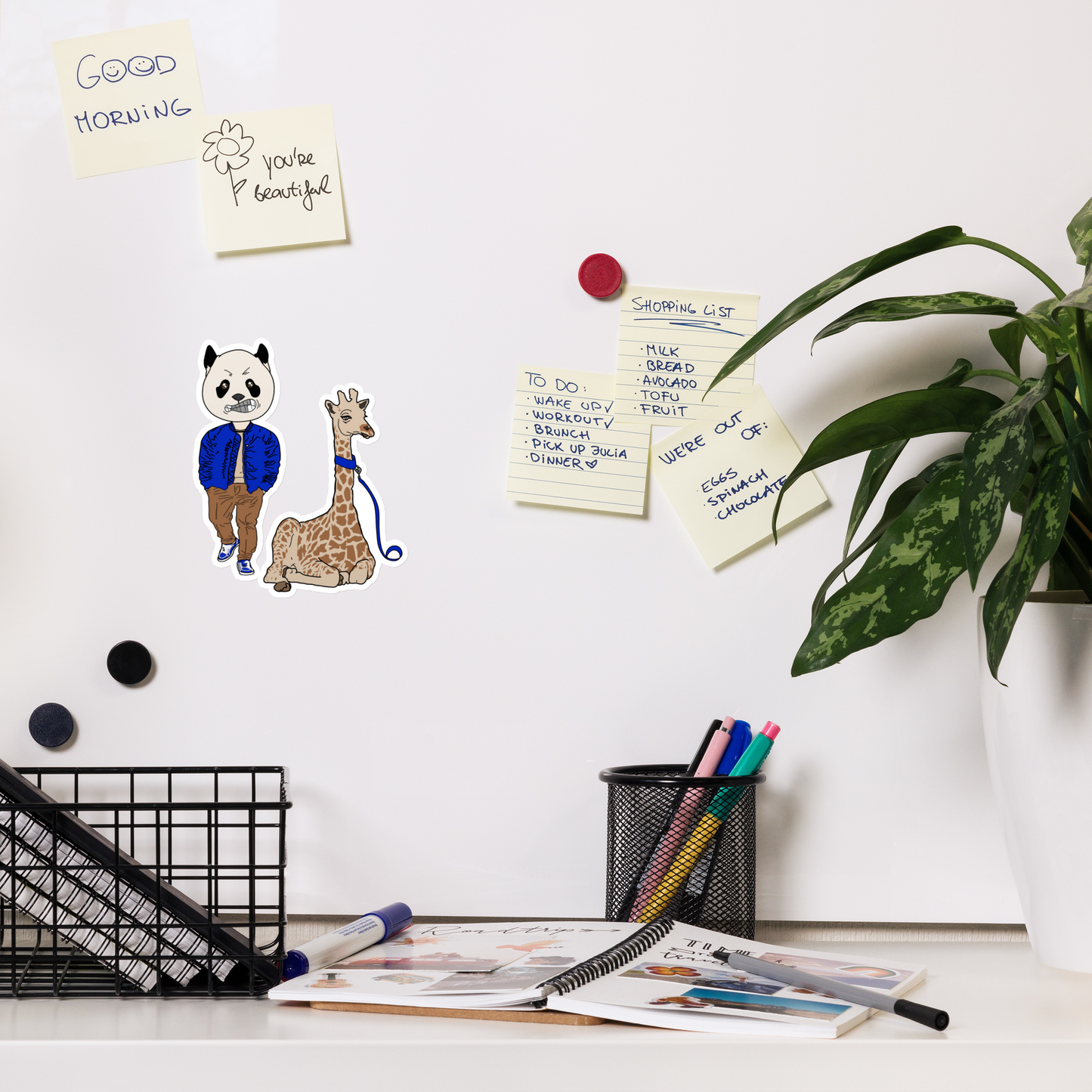 “The Panada and the Giraffe” Magnet